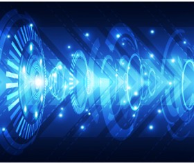 Blue tech futuristic background vector 15