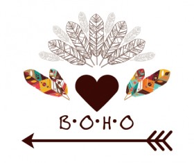 Boho style background vector illustration 02