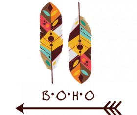 Boho style background vector illustration 03
