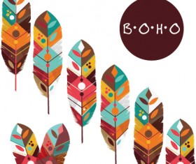 Boho style background vector illustration 10