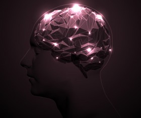 Brain geometric shapes vector illustration 10