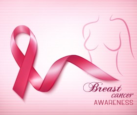 Breast cancer awareness advertising posters pink styles vector 01
