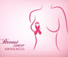 Breast cancer awareness advertising posters pink styles vector 02
