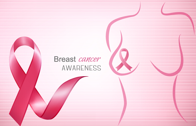Breast cancer awareness advertising posters pink styles vector 03