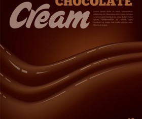 Chocolate cream vector background 02