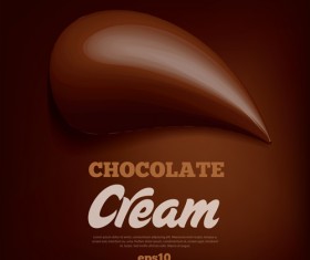 Chocolate cream vector background 03