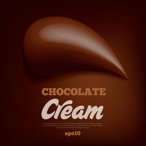 Chocolate cream vector background 03