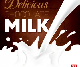 Chocolate milk poster creative vectors 01