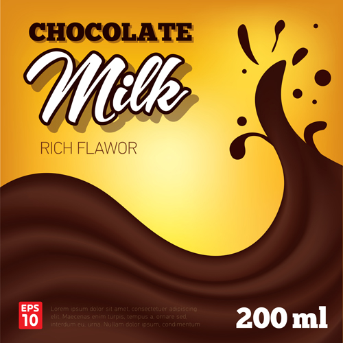 Chocolate milk poster creative vectors 03