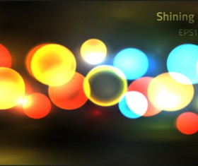 Colored light dots vector blurs background