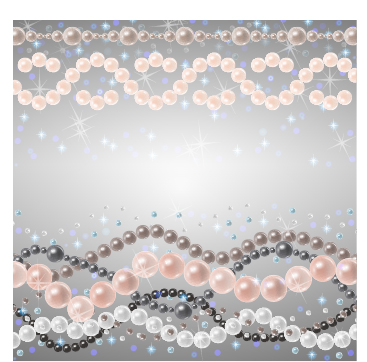 Coloured pearls art background vector