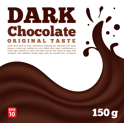 Dark chocolate vector background