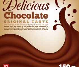 Delicious chocolate poster vector material