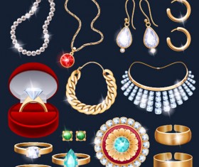 Different Jewelry design vector