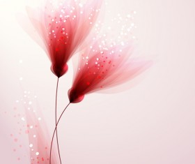 Dream background with flower design vector 01