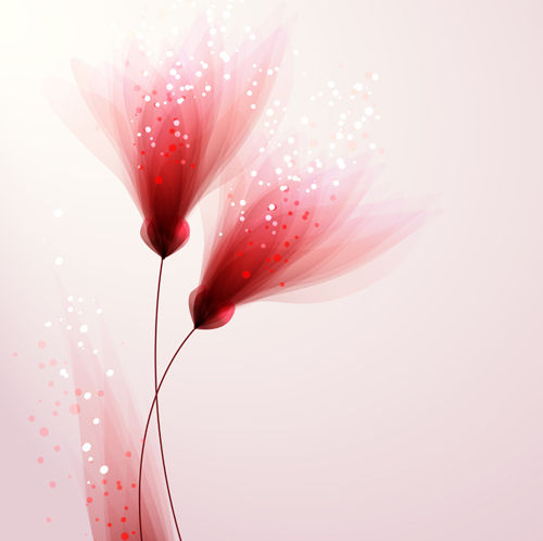 Dream background with flower design vector 01