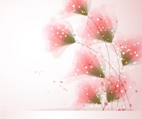 Dream background with flower design vector 02