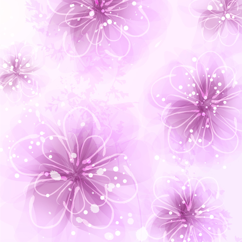 Dream background with flower design vector 03