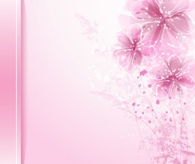 Dream background with flower design vector 04