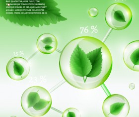 Eco Infographics and leaves bubble vector 03
