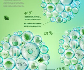 Eco Infographics and leaves bubble vector 04