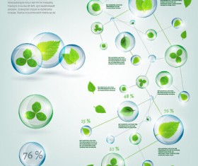 Eco Infographics and leaves bubble vector 14