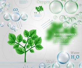 Eco Infographics with bubble vectors 01