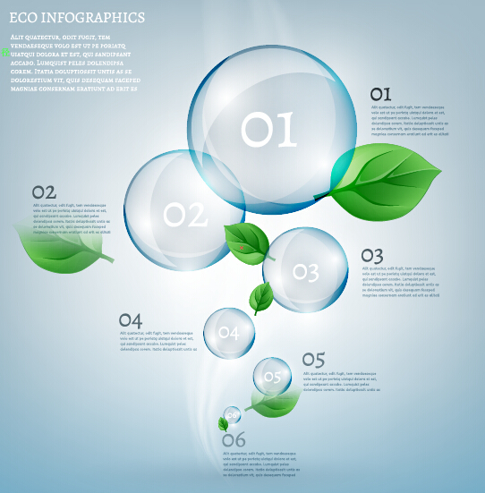Eco Infographics with bubble vectors 02