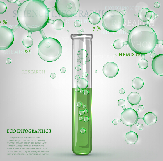 Eco Infographics with bubble vectors 03