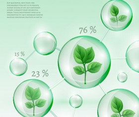 Eco Infographics with bubble vectors 04