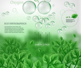 Eco Infographics with bubble vectors 05