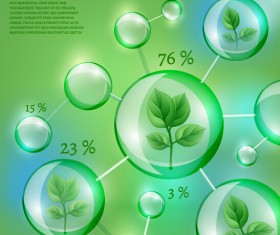 Eco Infographics with bubble vectors 06