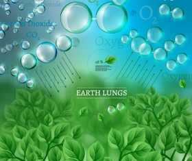 Eco Infographics with bubble vectors 07
