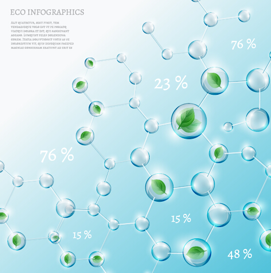 Eco Infographics with bubble vectors 10