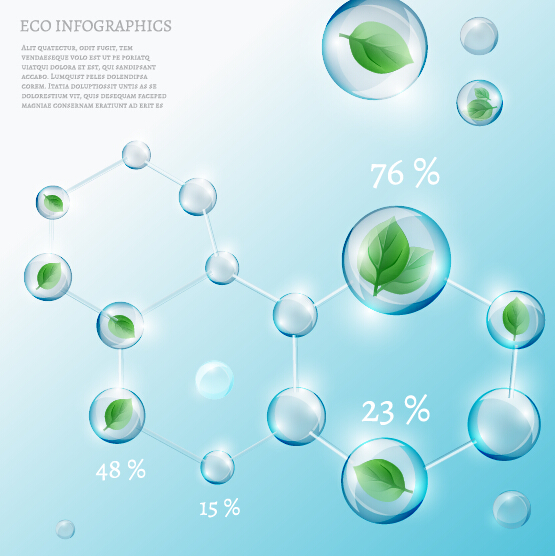 Eco Infographics with bubble vectors 11