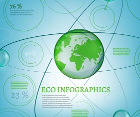 Eco Infographics with bubble vectors 14
