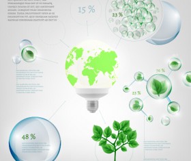 Eco Infographics with bubble vectors 15