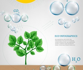 Eco Infographics with bubble vectors 17