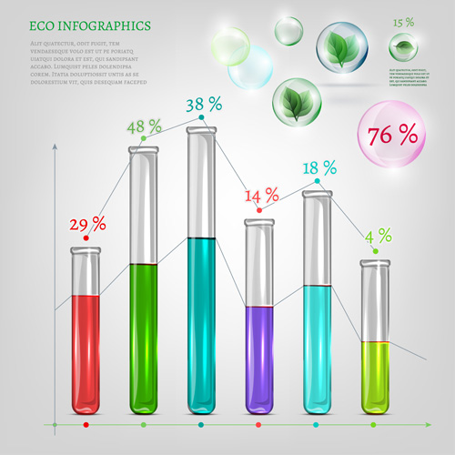 Eco infographics elements vectors graphics 01