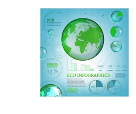 Eco infographics elements vectors graphics 02