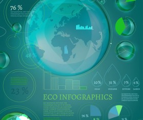Eco infographics elements vectors graphics 04