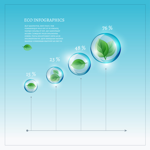 Eco infographics elements vectors graphics 06