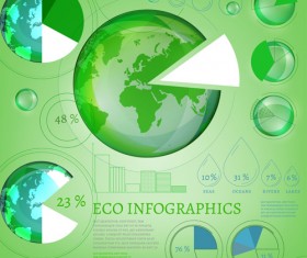 Eco infographics elements vectors graphics 07