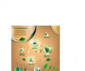 Eco infographics elements vectors graphics 08