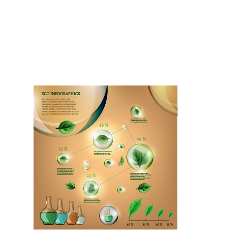 Eco infographics elements vectors graphics 08