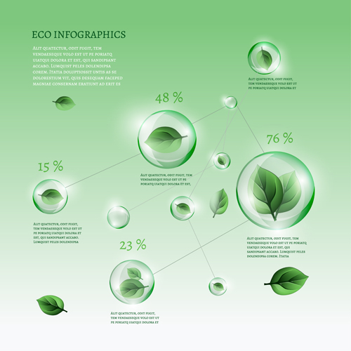 Eco infographics elements vectors graphics 10