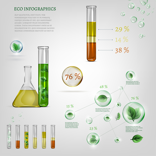 Eco infographics elements vectors graphics 11