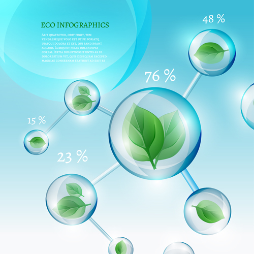 Eco infographics elements vectors graphics 12