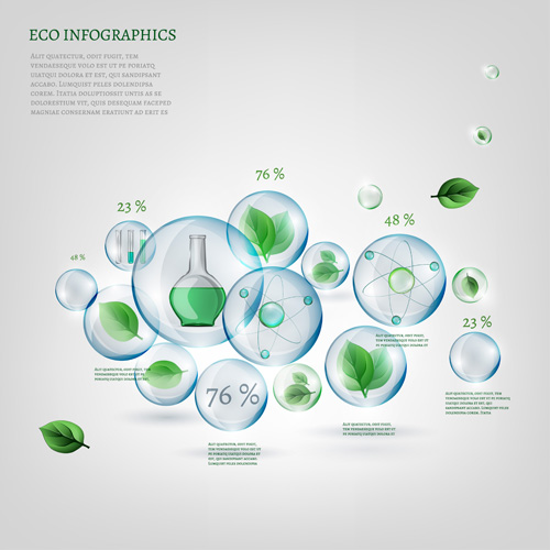 Eco infographics elements vectors graphics 13