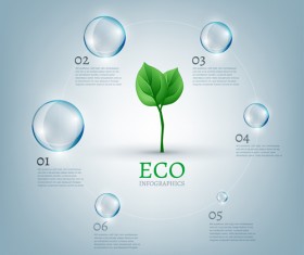 Eco infographics elements vectors graphics 14
